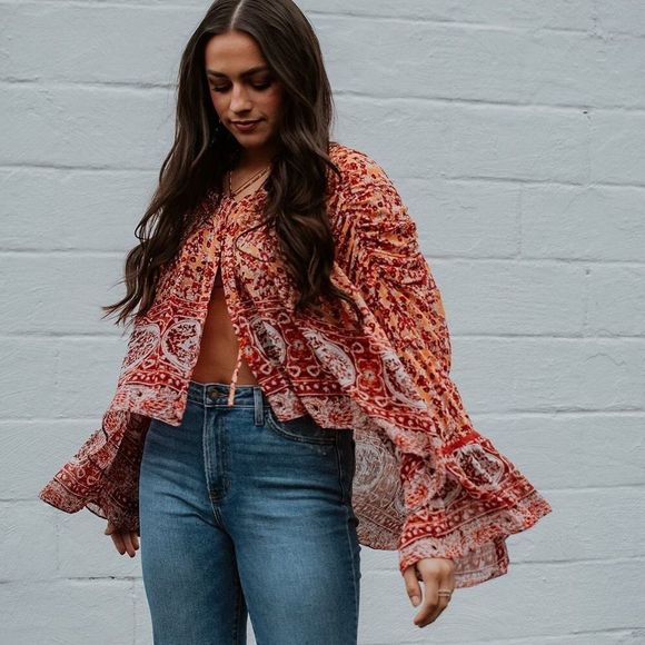 FREE PEOPLE| Lorraine Tiered Kimono - Picture 3 of 8